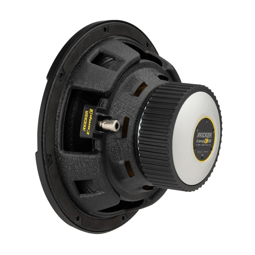 Kicker COMPC 10" SINGLE VOICE COIL SUBWOOFER - 4 OHM 250W RMS KA50CWCS104
