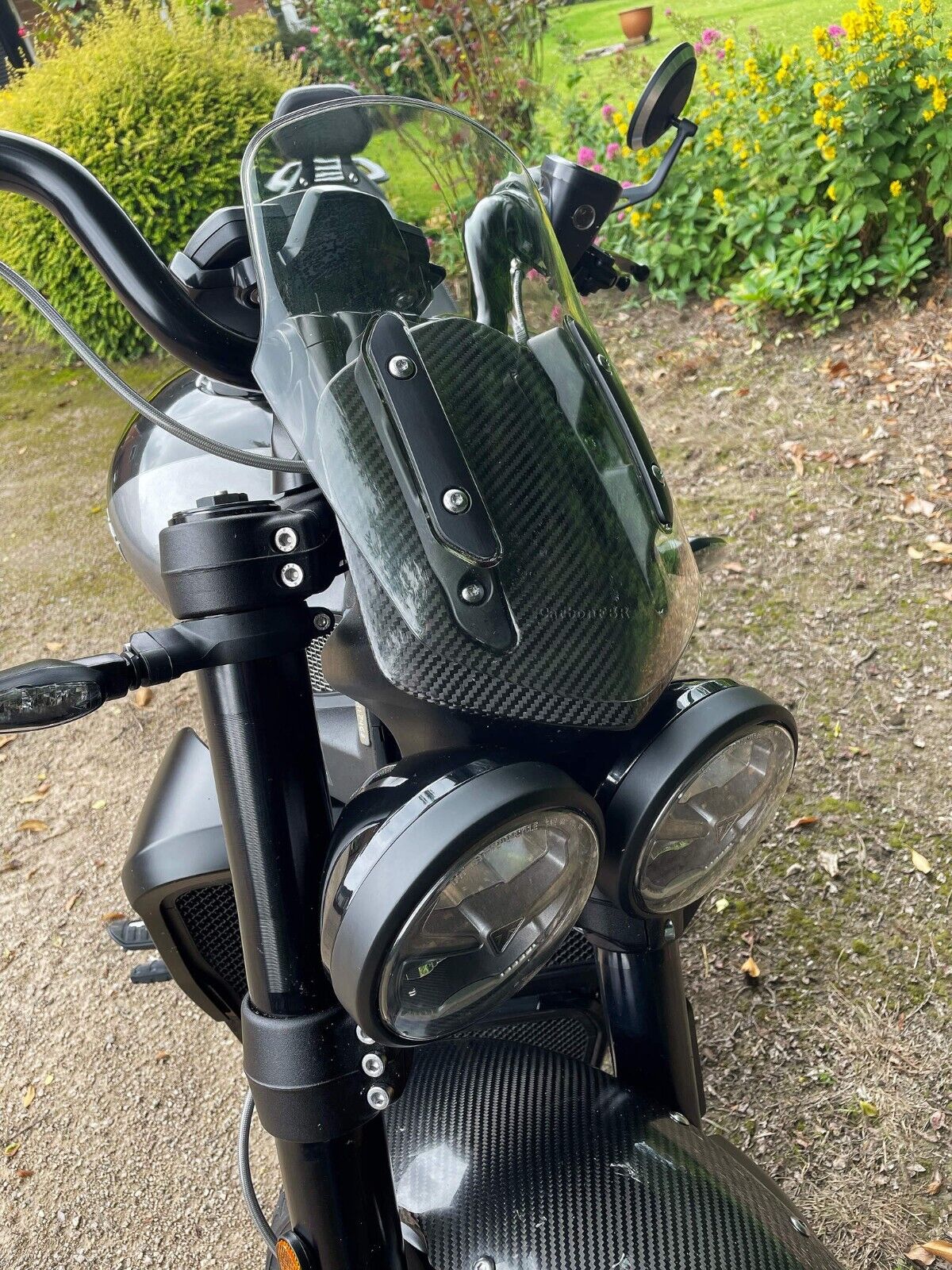 Carbon Fibre Triumph Rocket 3 Black, GT, R, TFC Flyscreen front cowl carbon FBR