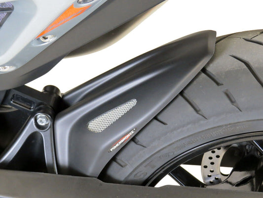Hugger Rear Guard KTM 790 DUKE 18-20, 890 DUKE R 20-23 GLOSS BLACK - SILVER MESH