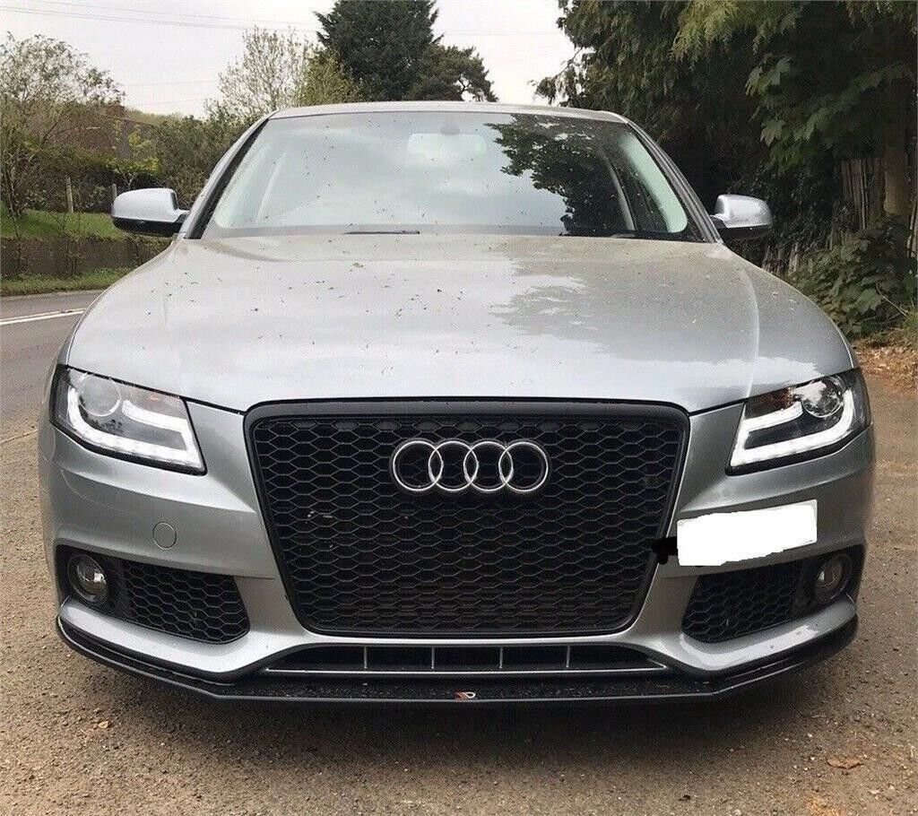 Audi A4 2008-2011 B8 Black Led Lightbar DRL Devil Eye Projector Electric Height