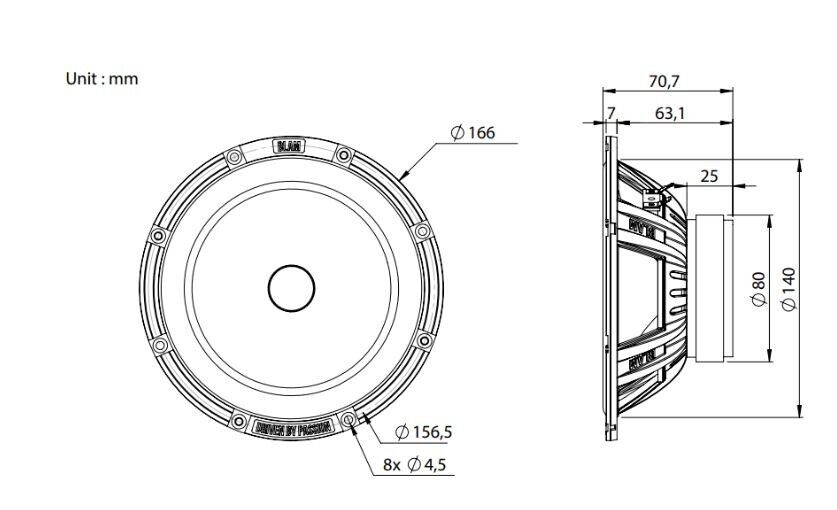 Ford EcoSport (2013-2019) BLAM EXPRESS 165ES Front Door Component speaker upgrad