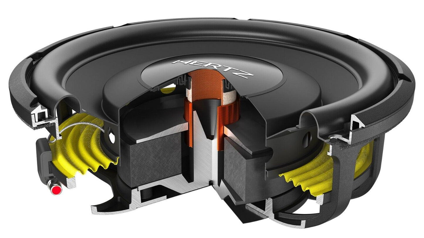12" Car Subwoofer with Box Hertz Mille Pro MPS 300 S4 500W RMS 4 Ohm Shallow fit