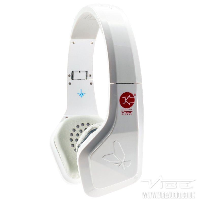 Fli On Ear wired White Headphones Inline Mic Remote iPhone Android