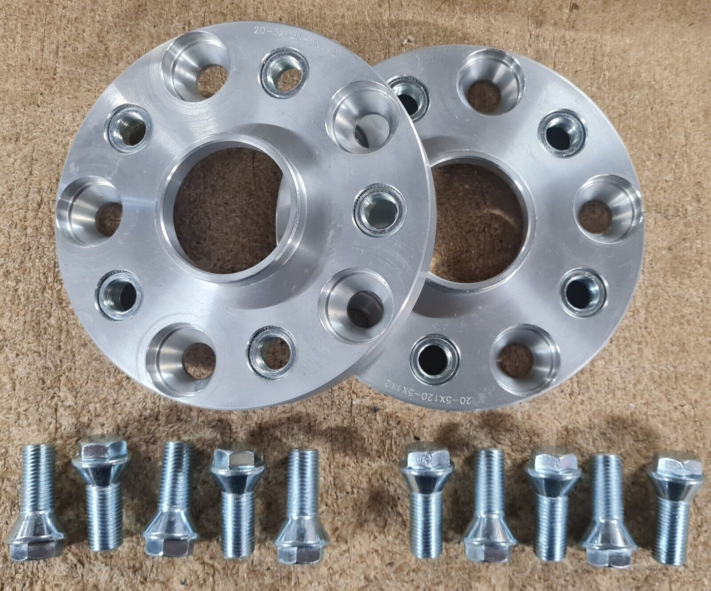 5x120 65.1 to 5x112 57.1 20mm Hubcentric Wheel adapters 1 Pair for T5 T6 to Audi