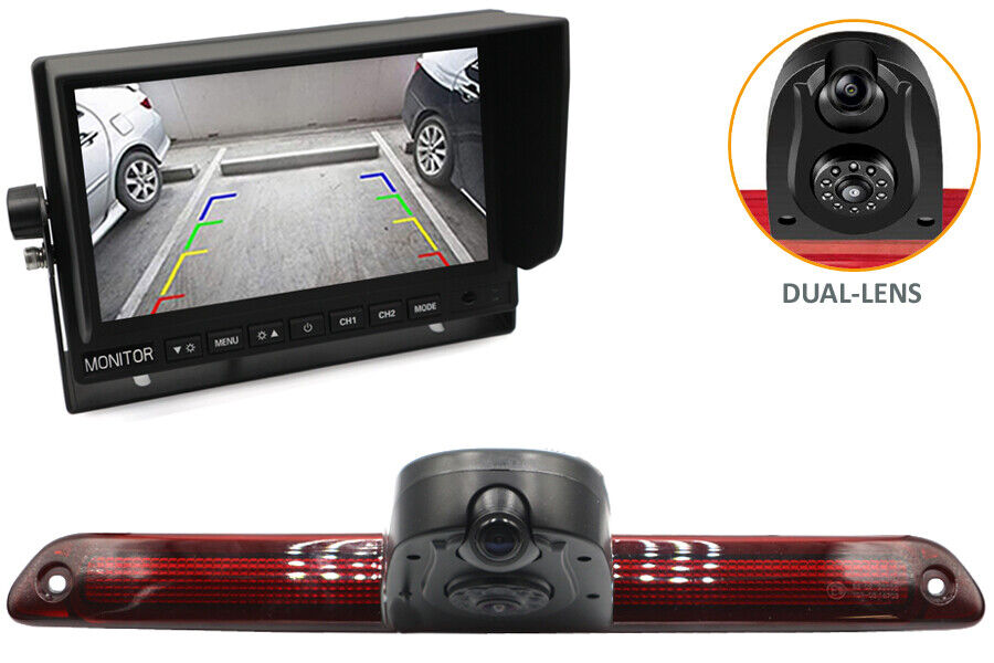 Mercedes Sprinter, VW Crafter (2006-2016) DUAL LENS brake light camera & Monitor