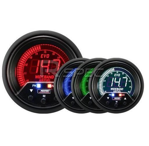 Prosport Evo 60mm LCD Wideband AFR Gauge 4 colour with peak and warning