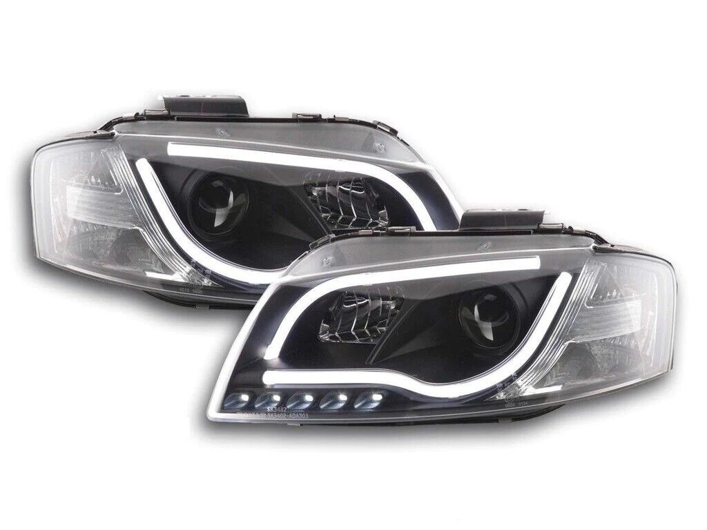 Audi A3 2003-2008 8P Black Led Light Bar DRL Daylight Running Light Headlights