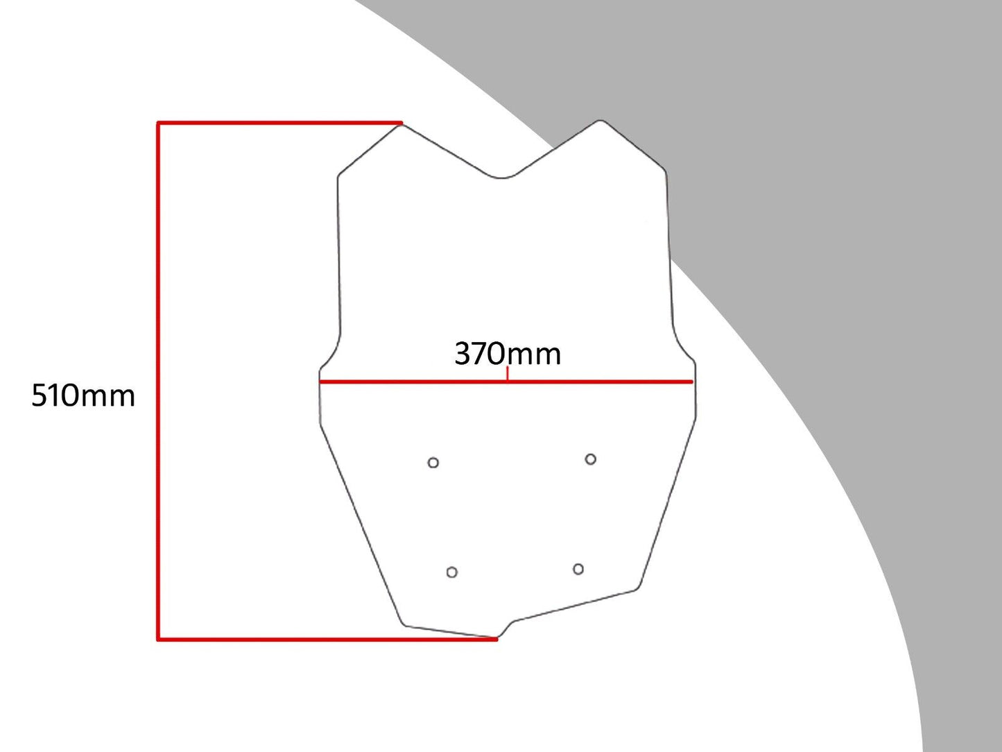TOURING SCREEN wind fly deflector BMW F750GS 2018 To 2023 (510 MM)