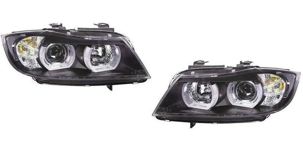 BMW 3 Series E90 and E91 05-08 Black LED 3D DRL Daylight Running Lights Headligh