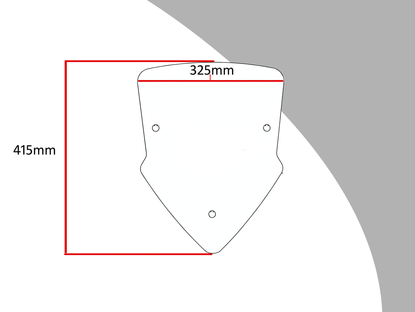 Touring Screen wind deflector cowl DUCATI MULTISTRADA 1200, 950, 1260S, V2, V2s (415 MM)