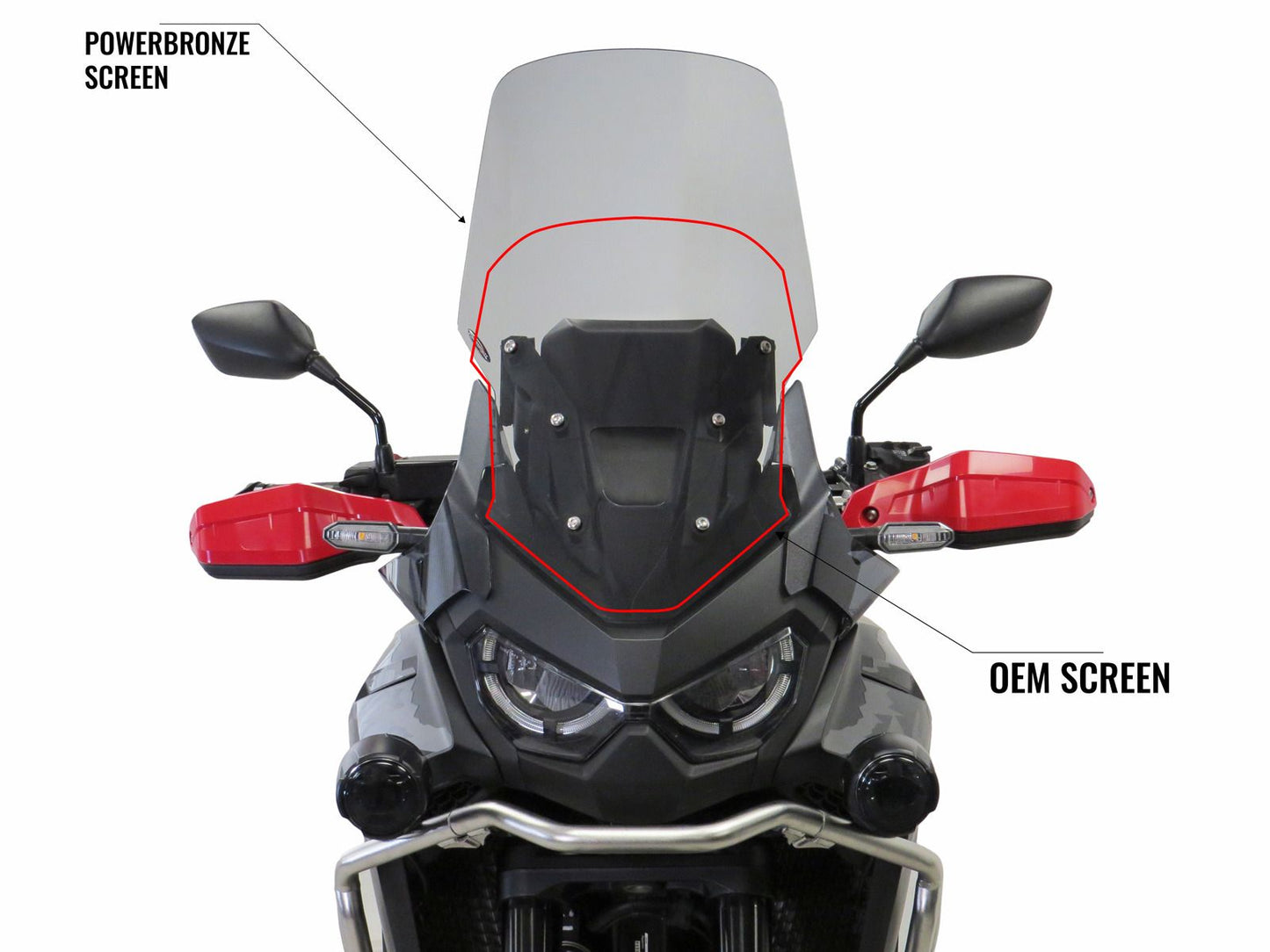 Touring Screen wind deflector cowl HONDA CRF1100L AFRICA TWIN, (605 MM HIGH)