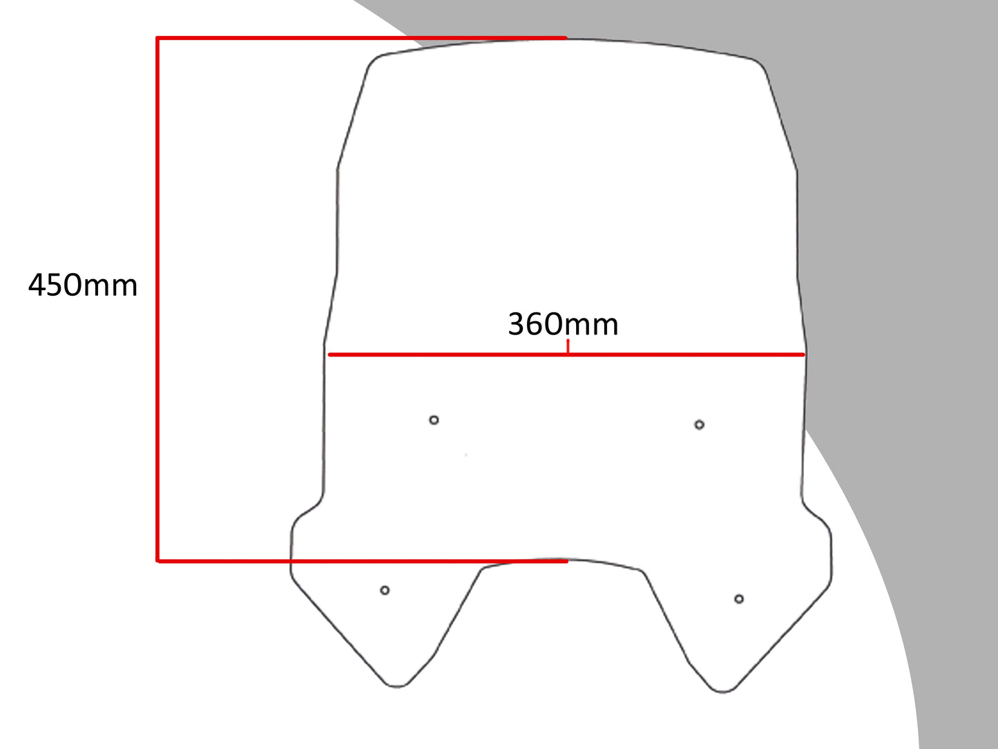 Touring Screen Windshields KTM 1190, 1050 ADVENTURE 450 MM high + 50mm wider)