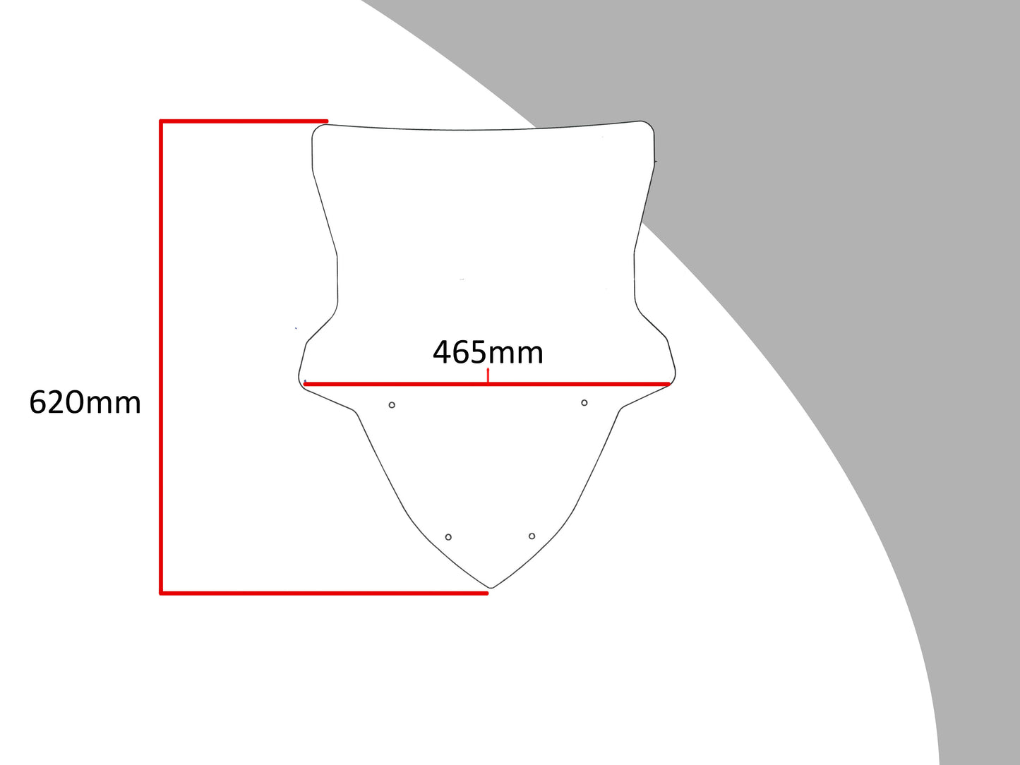 Scooter Screen wind fly deflector YAMAHA ,X-MAX 125 300 400 TRICITY 300 620 MM