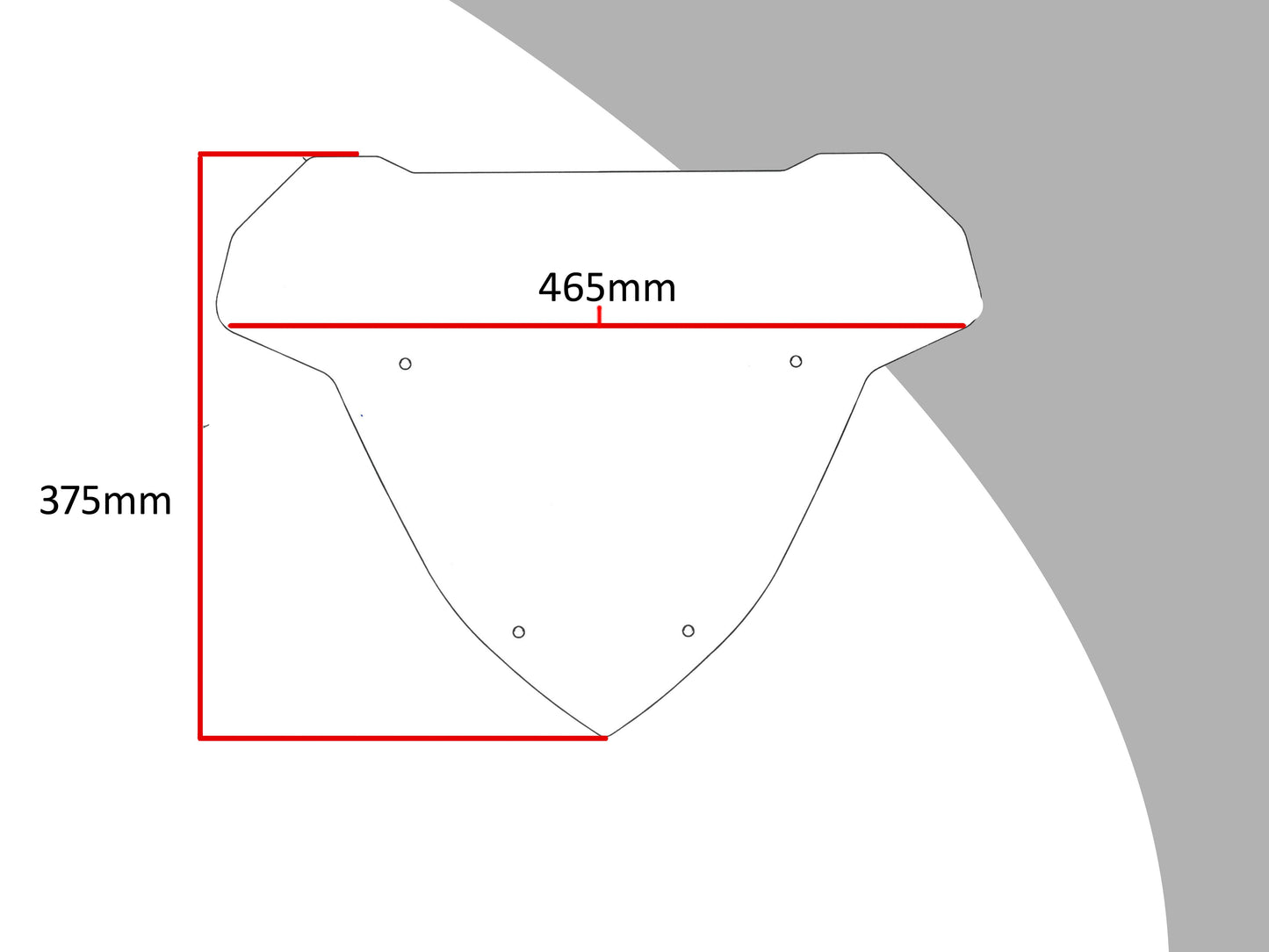 Scooter Screen wind fly deflector YAMAHA ,X-MAX 125 300 400 TRICITY 300 375 MM