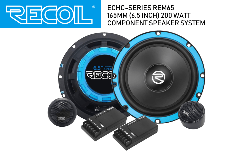 Component speakers 165mm & 10 inch amplified underseat subwoofer RECOIL