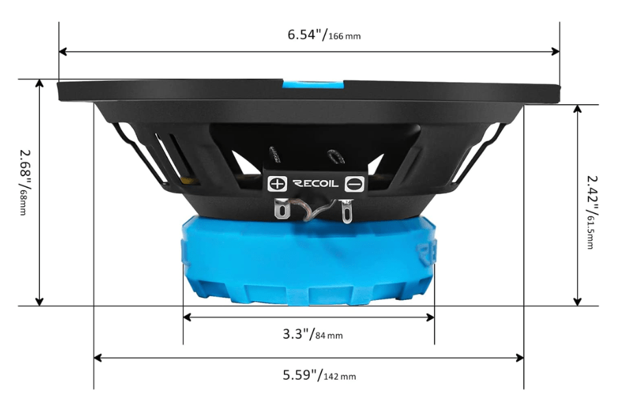 6.5 Inch coaxial speaker upgrade fitting kit Renault/ Dacia