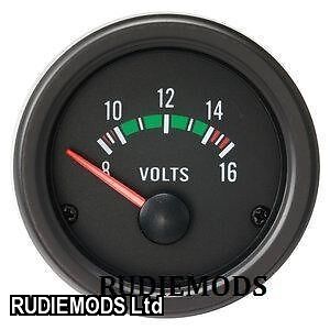 52mm Black Waterproof Voltage gauge ideal Kit Car or Marine
