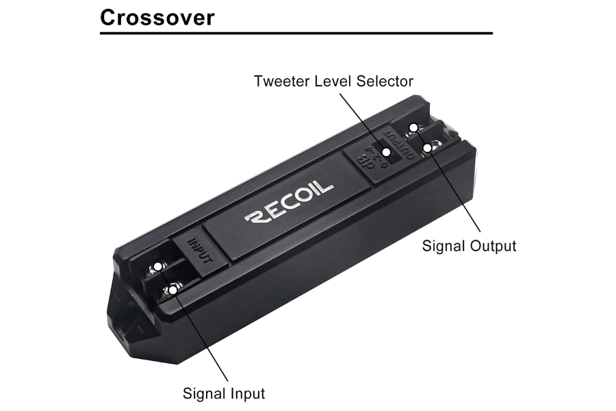 tweeter and triple-level tweeter crossover set Recoil Echo-Series RET1 1 inch silk dome (PAIR)