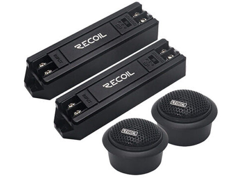 tweeter and triple-level tweeter crossover set Recoil Echo-Series RET1 1 inch silk dome (PAIR)