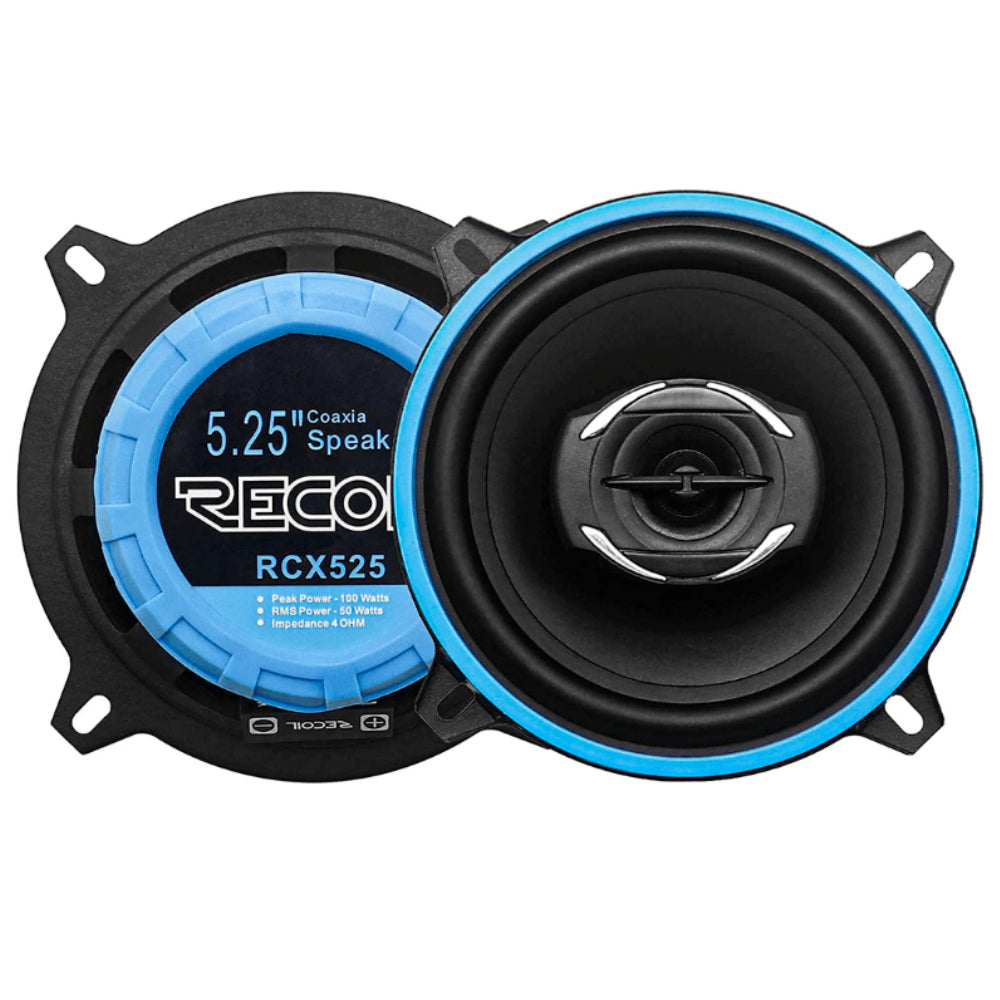 speakers coaxial car 130mm 5.25" 200 watt full-range PAIR RCX525 RECOIL Echo-Series