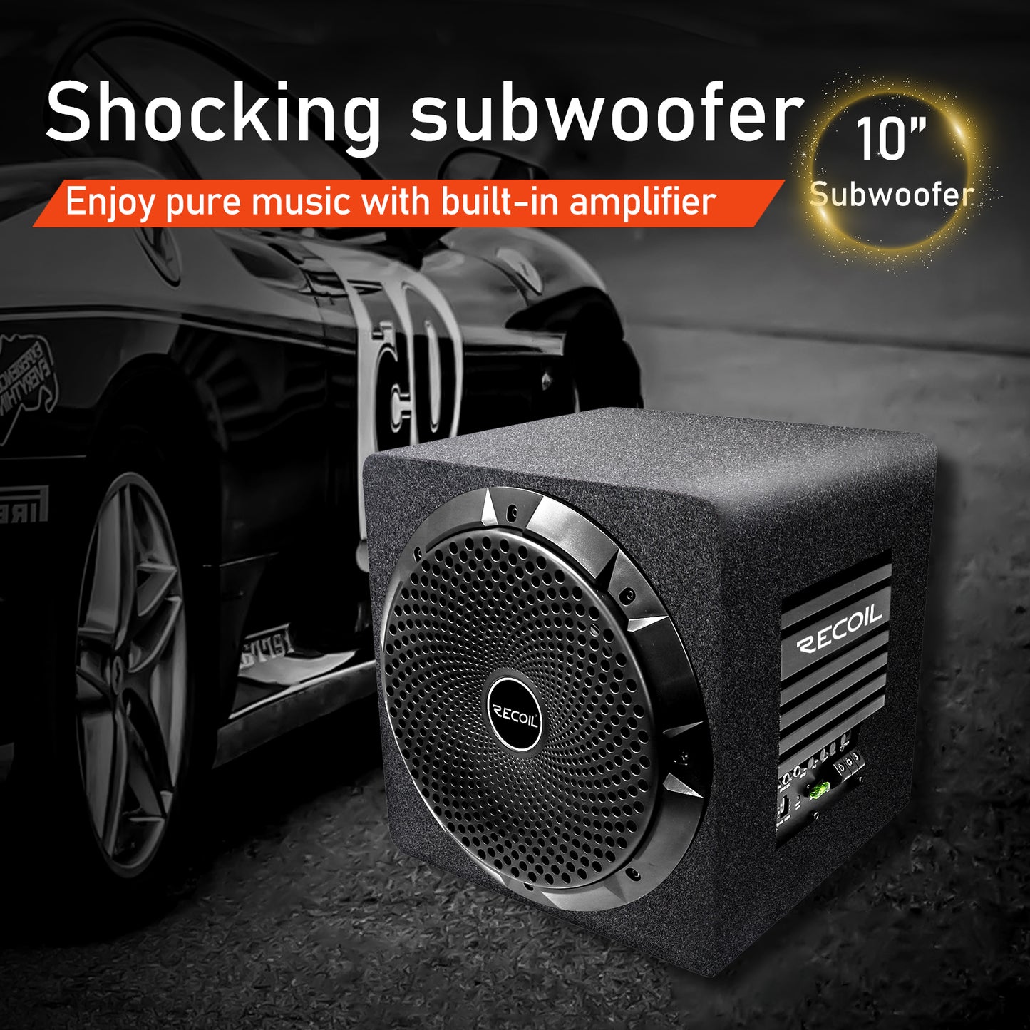 Active Subwoofer Speakers with Passive Radiator & Built-in 600W Amplifier RECOIL