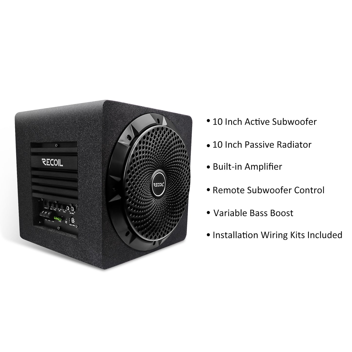 Active Subwoofer Speakers with Passive Radiator & Built-in 600W Amplifier RECOIL