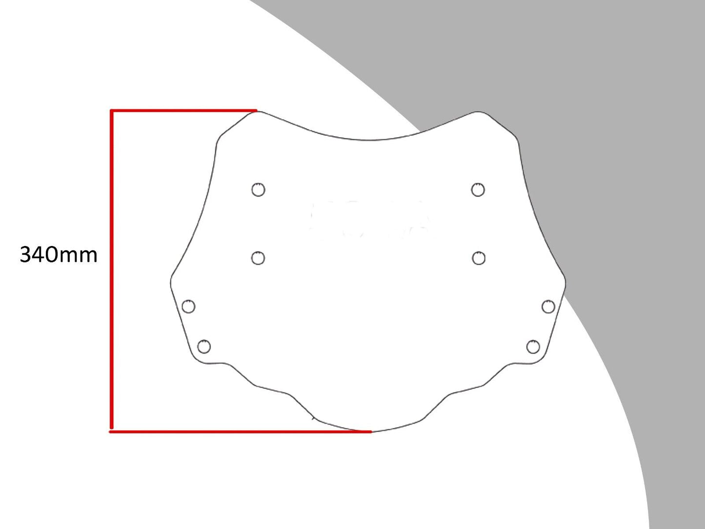 Adventure Sports Screen wind fly deflector BENELLI TRK502, TRK502X, (340 MM)