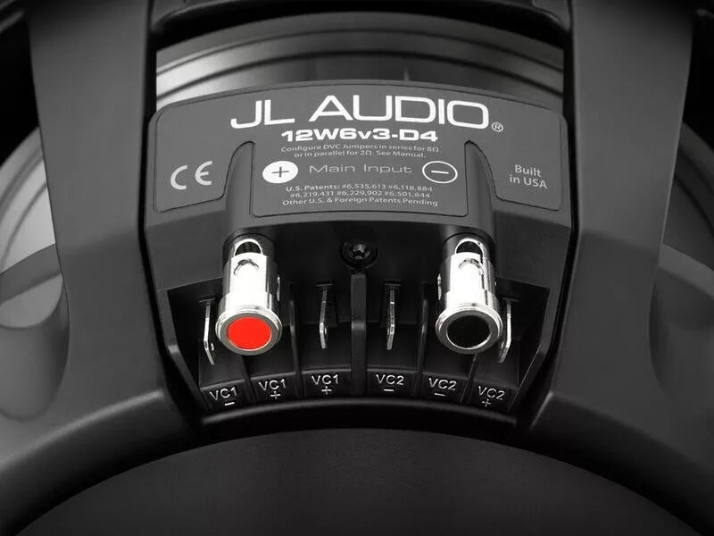 JL Audio 12W6v3-D4 Car Audio 12" (300 mm) Subwoofer Driver 600 W, 4 Ω