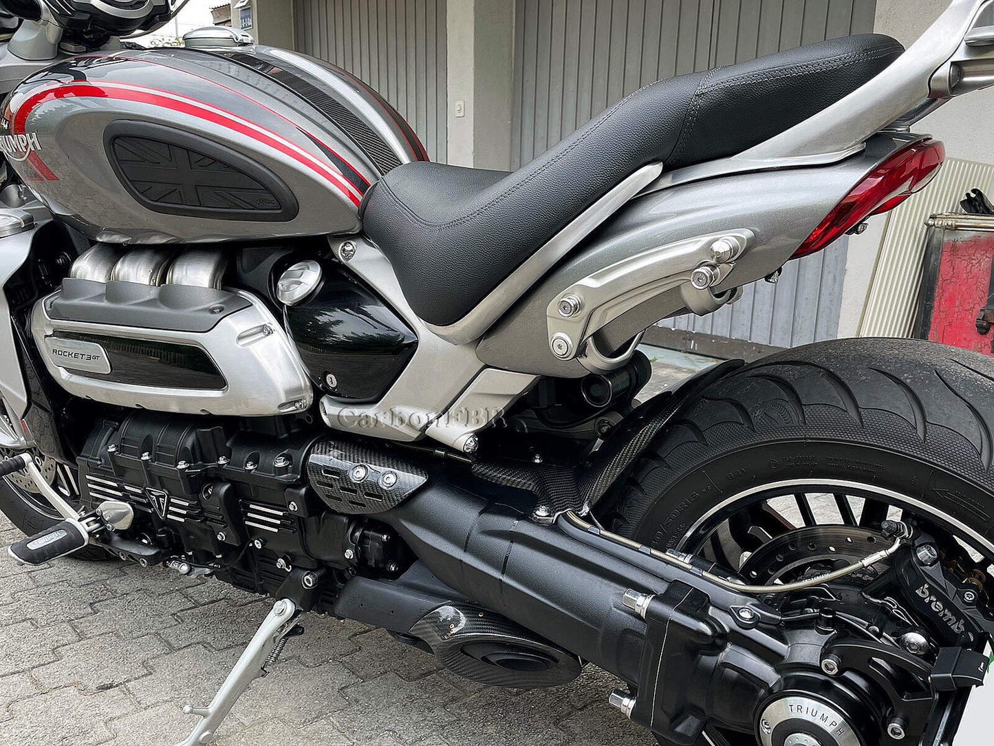 Carbon Fibre Triumph Rocket 3 Black, GT, R hugger rear fender carbon FBR