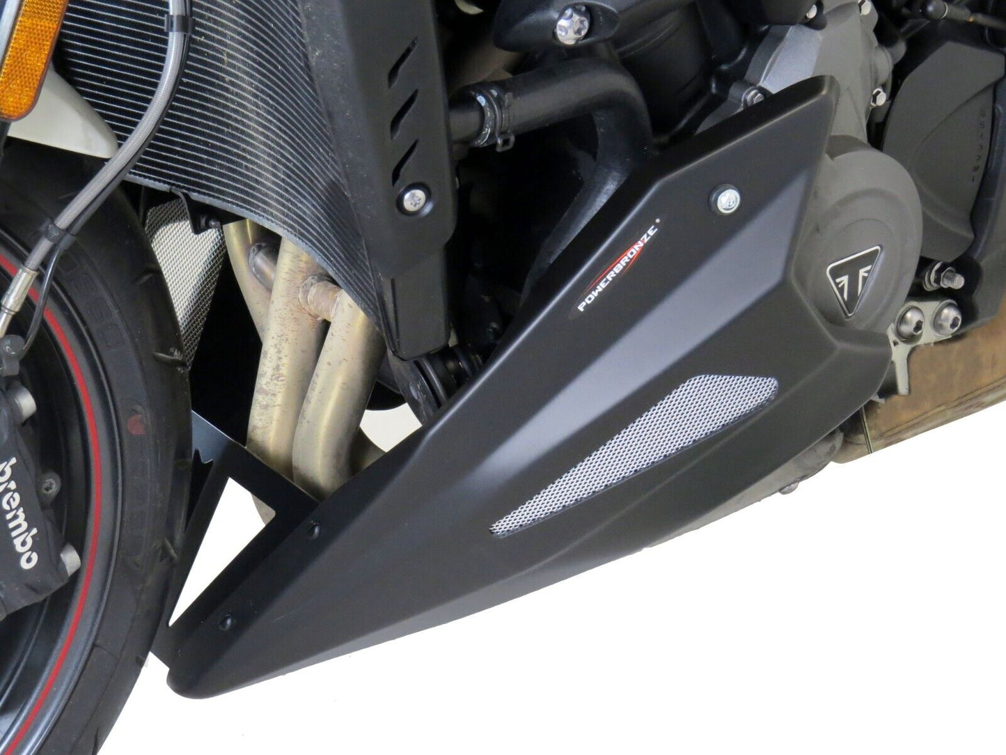 Belly Pan lower TRIUMPH STREET TRIPLE, r, r low, rs, s, MOTO2, MATTE BLACK