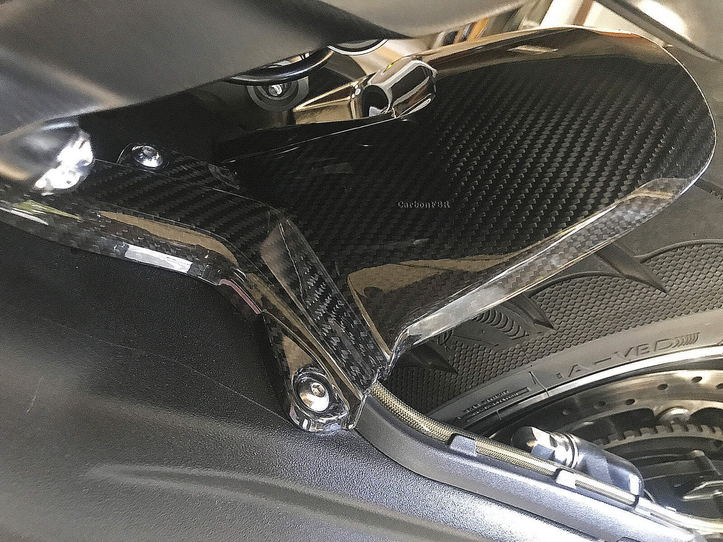 Carbon Fibre Triumph Rocket 3 Black, GT, R hugger rear fender carbon FBR