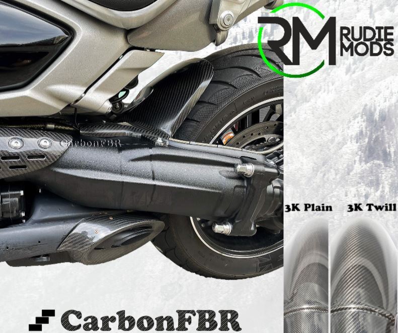 Carbon Fibre Triumph Rocket 3 Black, GT, R hugger rear fender carbon FBR