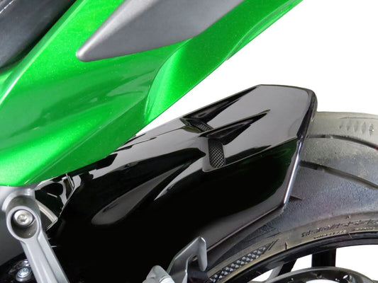 Hugger Rear Guard KAWASAKI ,H2 SX, H2 SX SE GLOSS BLACK - SILVER MESH