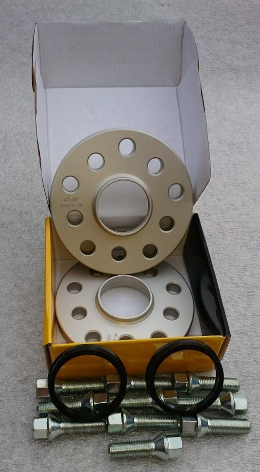 Audi 5x112 57.1 20mm Hubcentric Wheel Spacers with bolts and 66.6 spigot rings