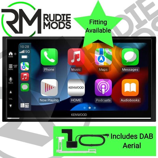 Kenwood 6.8" Display BT DAB Wireless Carplay Android Auto & Dab Aerial