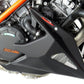 Belly Pan Lower KTM 1290 SUPER DUKE R 14-19, GT 16-23  MATTE BLACK - SILVER MESH