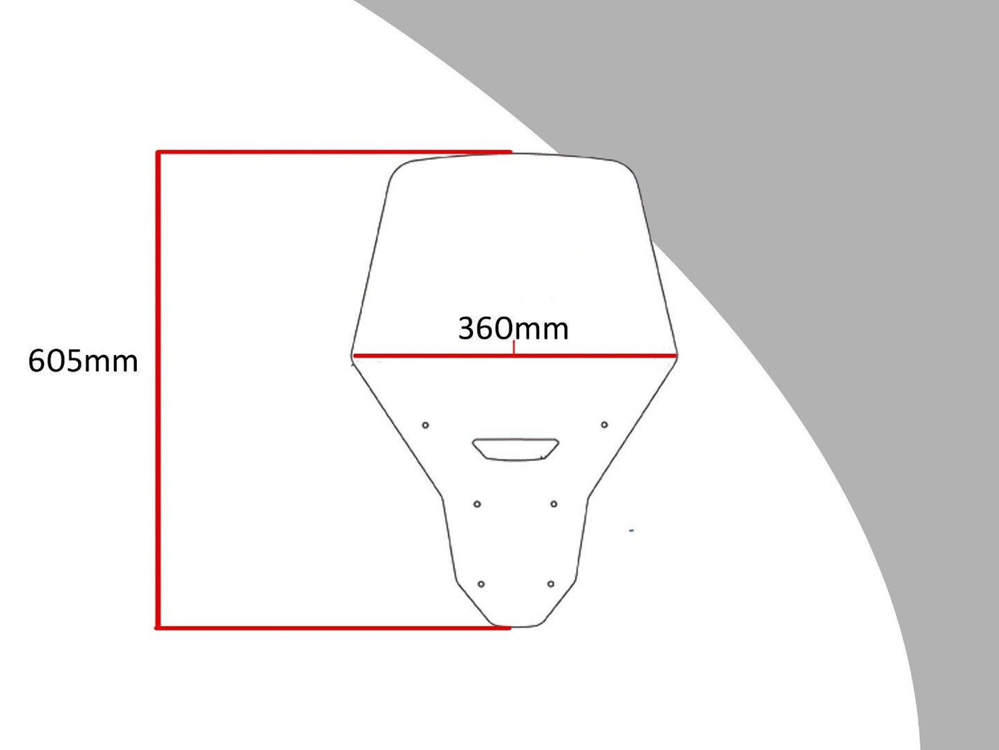 Touring Screen, Wind deflector (605MM High)  Honda CRF1100L Africa Twin 20-23