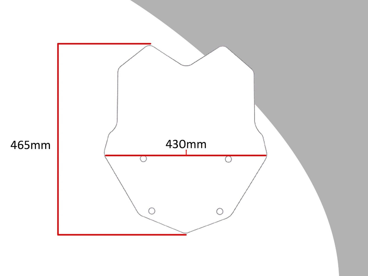 TOURING SCREEN Wind deflector BMW R1200GS, R1250GS, Adventure (465 MM HIGH)