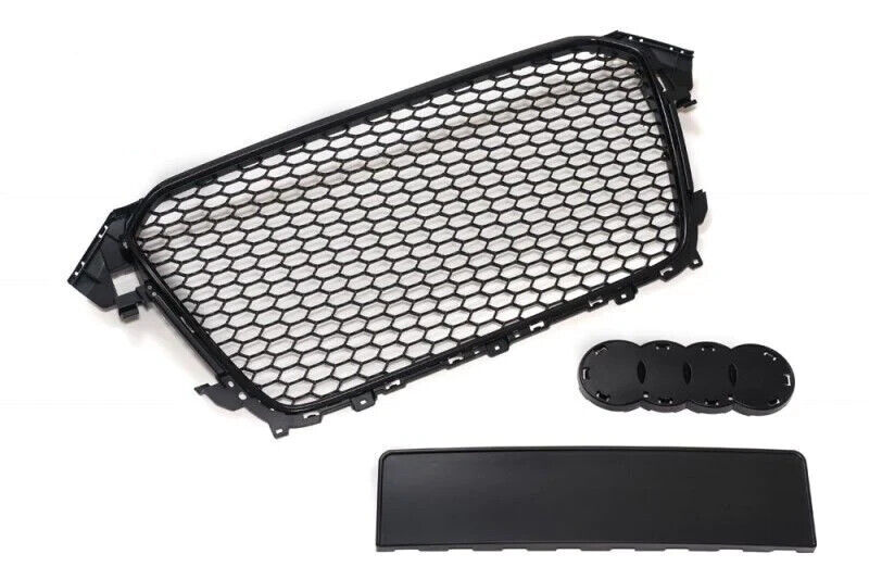 Gloss Black Honeycomb Debadged Grill for Audi A4 B8.5 Model 2012-2015