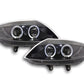 Black Projector Angel Eye Headlights for BMW Z4 E84 & E85 2003-2008