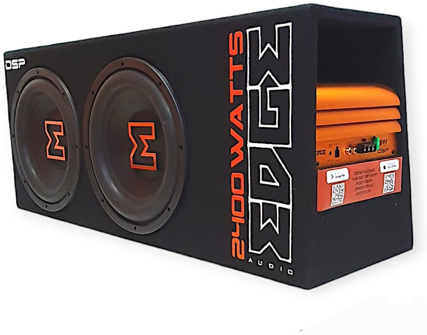 EDGE Twin Active DBX Series 12 inch 2400 watts Bass Sub Enclosure DSP with Amp