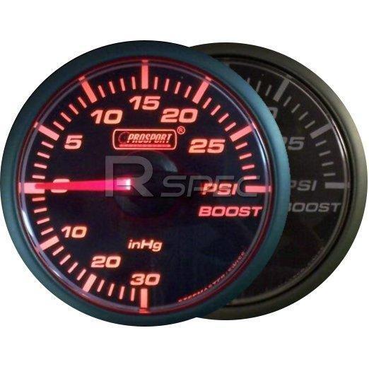 Prosport 45mm Turbo Boost PSI Gauge Amber / Clear Stepper Motor