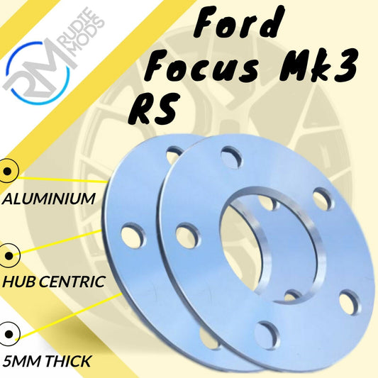 Ford Focus Mk3 RS 5mm alloy hubcentric wheel spacers 5x108 PCD