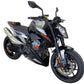 Belly Pan Lower KTM 790 DUKE 18-20, 890 DUKE R 2020-on GLOSS BLACK - SILVER MESH