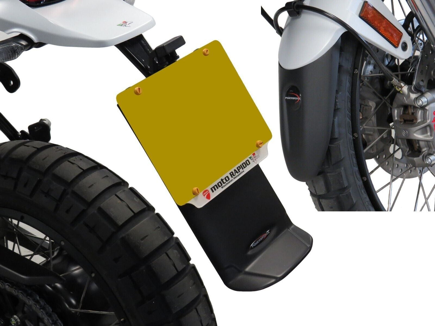 Front Mud Guard extension, rear deflector Bundle DUCATI DESERTX 22-23 matt black