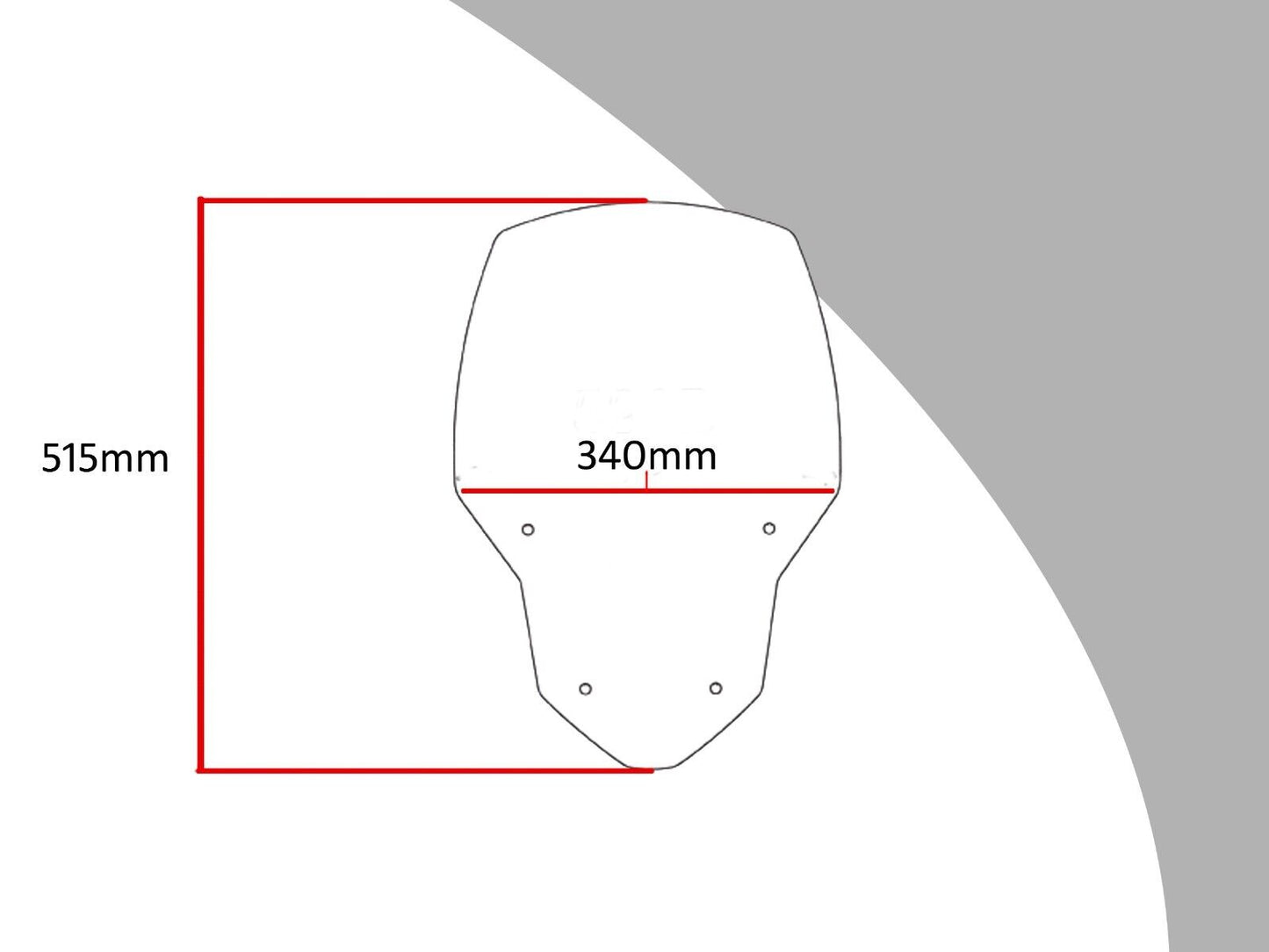 Touring Screen wind deflector TRIUMPH Tiger 900, GT, Rally, 850 Sport 515MM HIGH