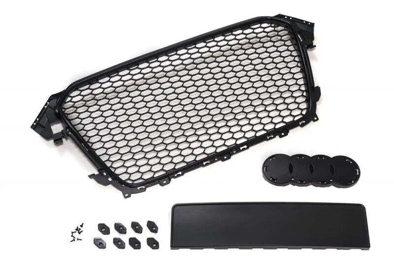 Audi A4 B8.5 Model 2012-2015 With PDC Gloss Black Honeycomb Debadged Grill