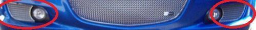 Zunsport Mazda RX8 2004-2006 Front BLACK Driving Lamp Grille insert