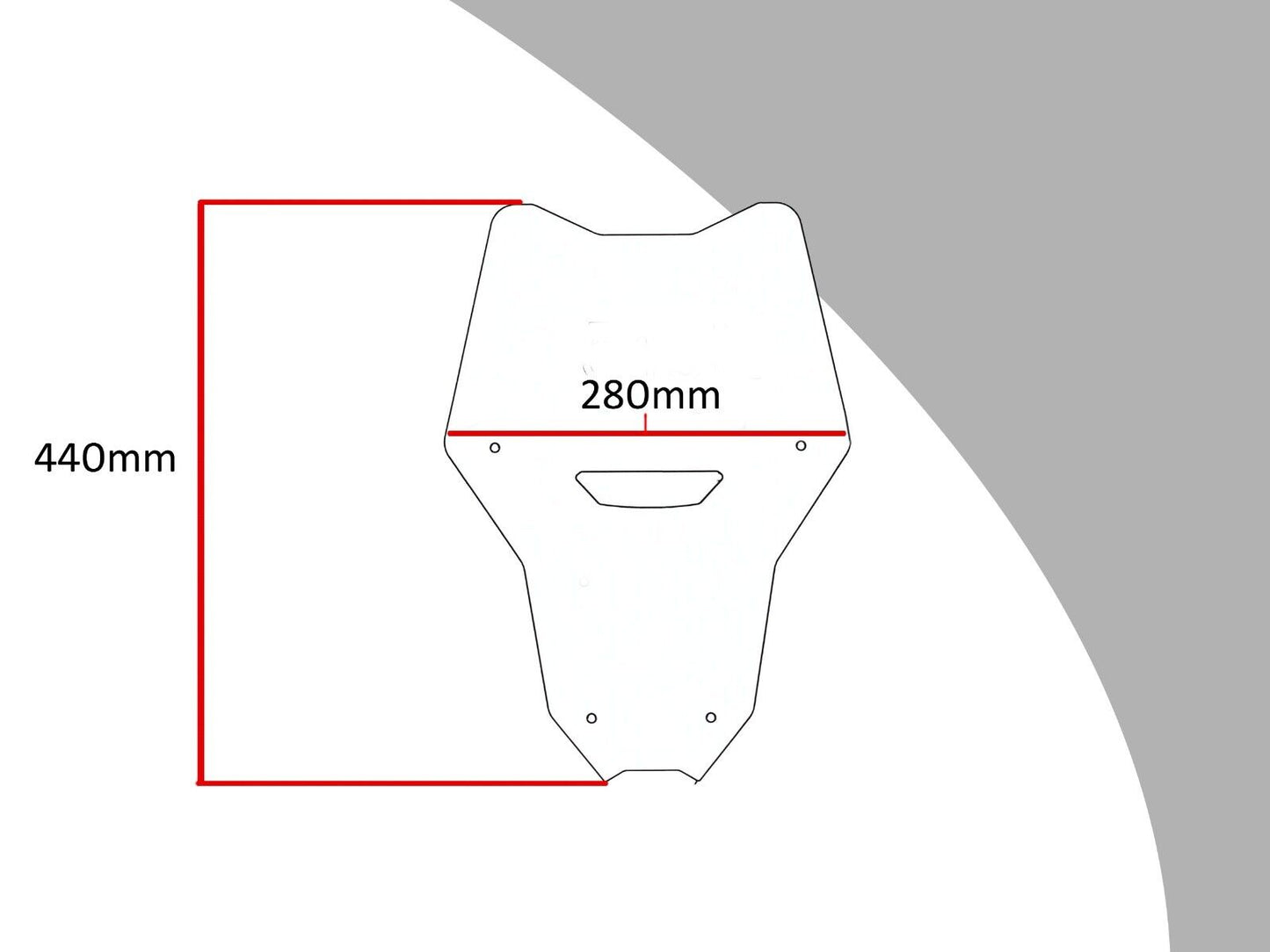 Adventure Screen, Wind deflector (440 mm High) Honda CRF1100L Africa Twin 20-23