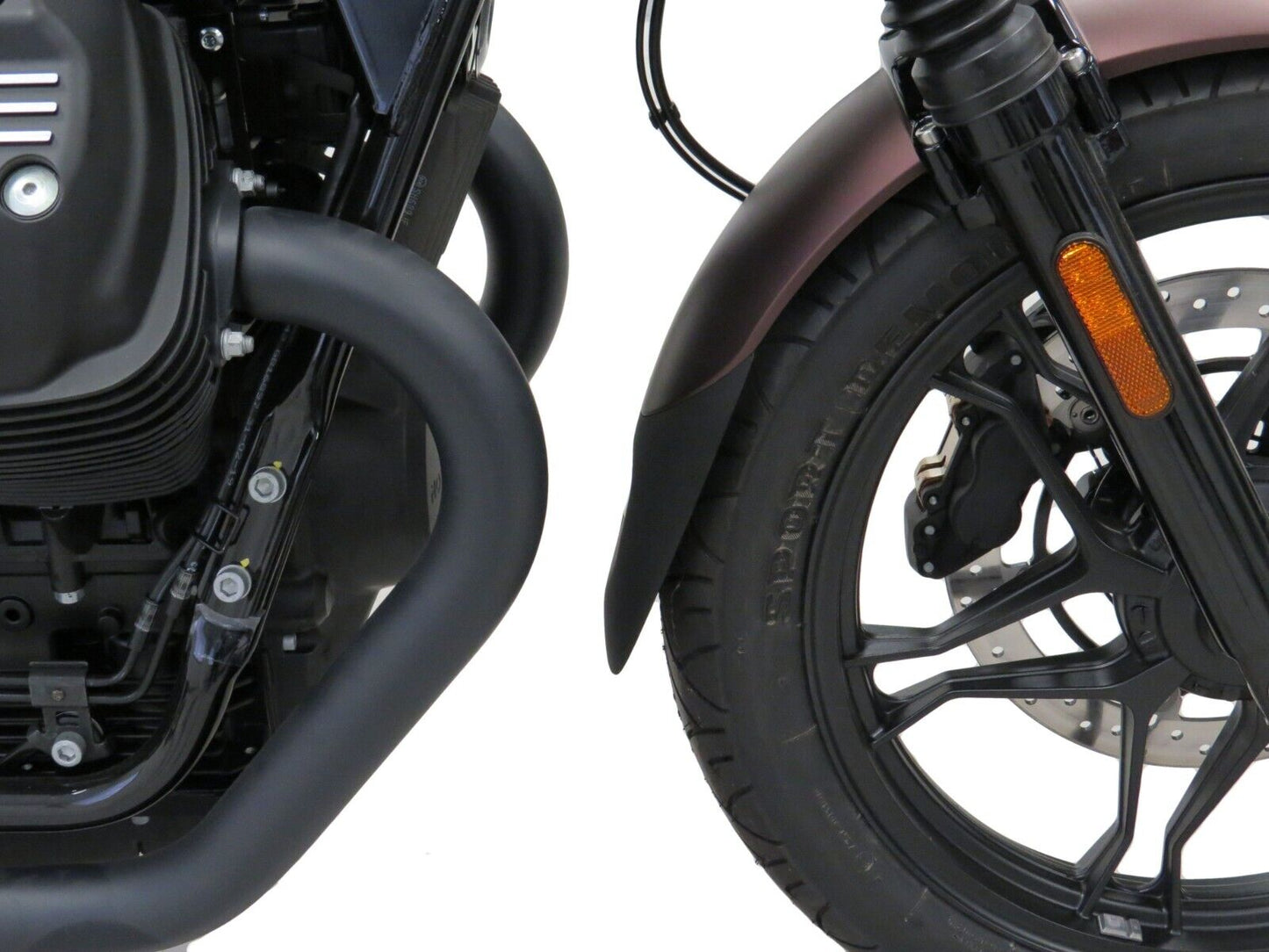MOTO GUZZI STONE, STONE NIGHT, SPECIAL EDITION MUDGUARD EXTENDERS Gloss black